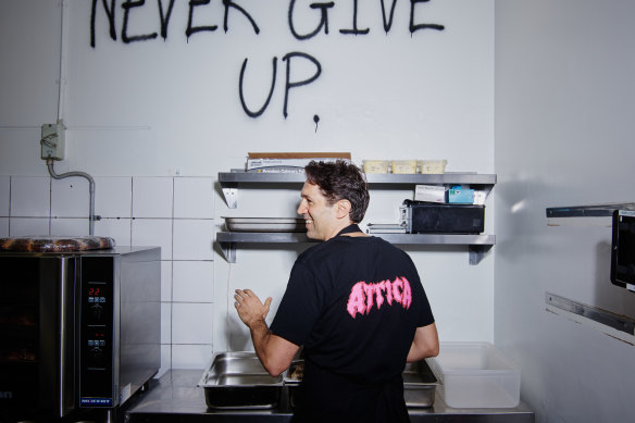 A photo of Ben Shewry from a Good Weekend piece about keeping restaurants alive during the COVID-19 lockdown.
