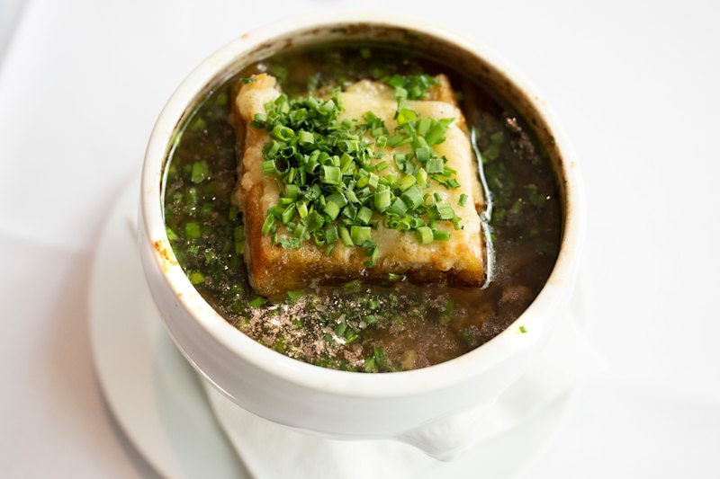 French onion soup at the Macleay Street Bistro.