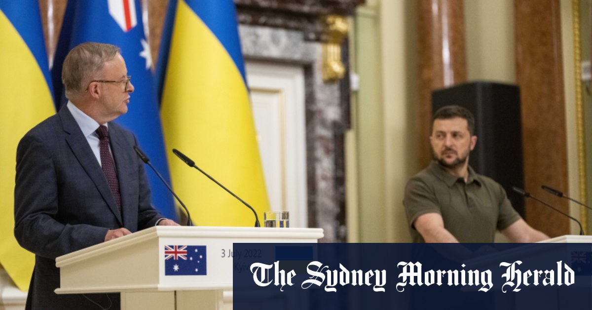 Australia Prime Minister Anthony Albanese meets Volodymyr Zelensky in Kyiv