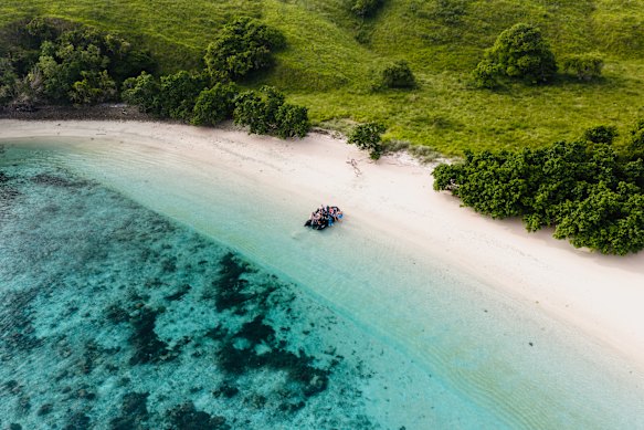 Pink sands … Komodo Island.