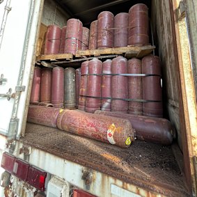 Trucks filled with acetylene tanks allegedly abandoned in Merrimu.