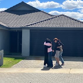 A group of people laid flowers at a Baldivis home where a man has died.