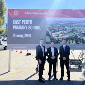 East Perth Primary School has been at the centre of a heated political debate and has faced delays, but the state government says forward works are now under way.