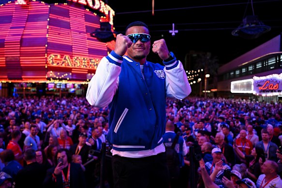 Crowd favourite, Bulldogs captain Stephen Crichton in Las Vegas.