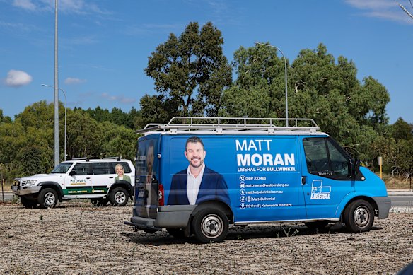 Pre-poll parking: Former WA Nationals leader Mia Davies is taking on the Liberals’ former Afghanistan veteran Matt Moran in the federal seat of Bullwinkel.