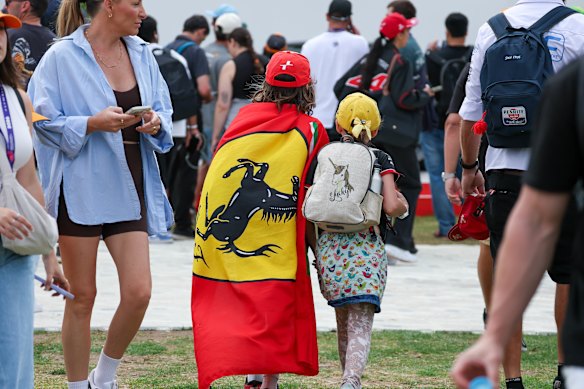 Fans at Albert Park on Friday.