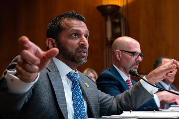 FBI director Kash Patel testifies before a Senate subcommittee last week.