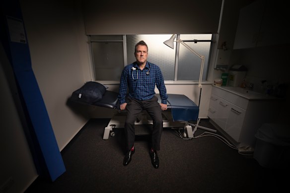 Doctor Chris Webster inside his Leongatha clinic. 