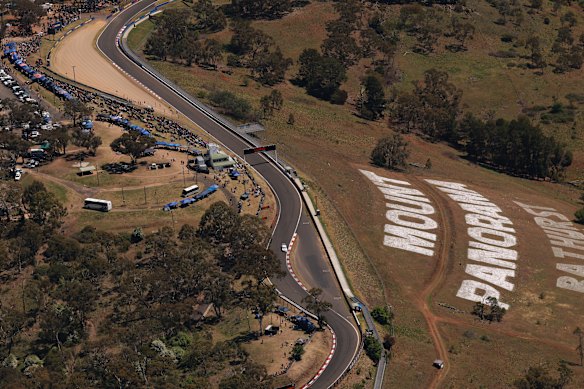 Nathan Herne takes in action during the Bathurst 1000 on Sunday.