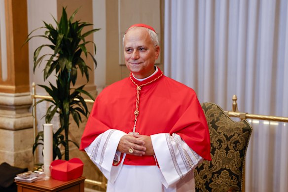 Cardinal Robert Prevost, now Pope Leo XIV, in 2023.