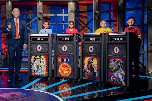 Tom Gleeson returns in the second season of Hard Quiz Kids.