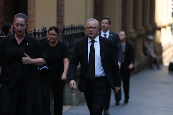 Prime Minister Anthony Albanese arrives.