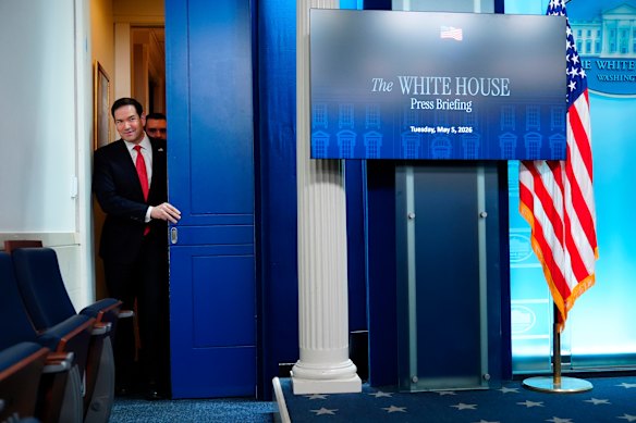 Rubio briefed reporters from the White House press briefing room, filling in for Karoline Leavitt, who is on maternity leave.