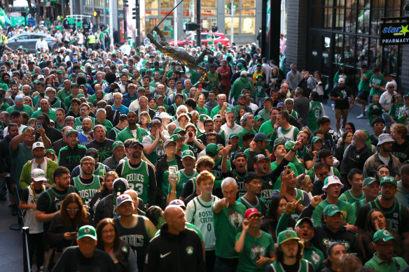 Fans flock into TD Garden.