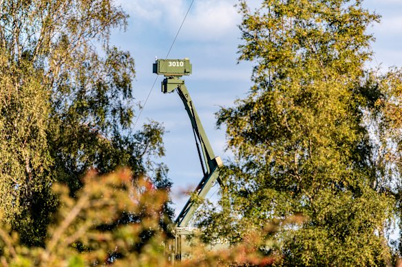 A mobile radar installation deployed on the Danish coast following a string of unidentifed drone incursions in September.