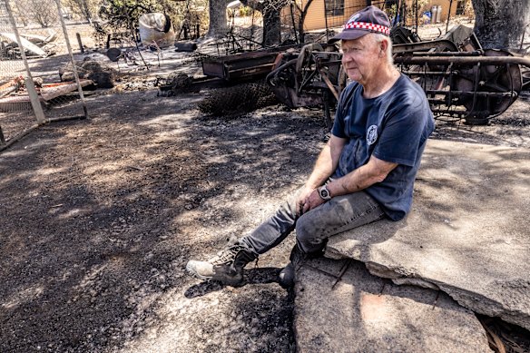 Tyrone Rice, a CFA and community stalwart in Harcourt, contemplates the loss of his own home.
