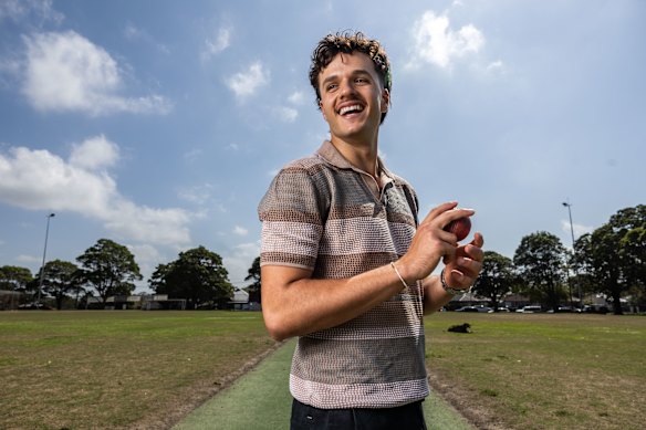 New South Wales and Australian batsman Sam Konstas poses for a photograph ahead of the Sheffield Shield season. 