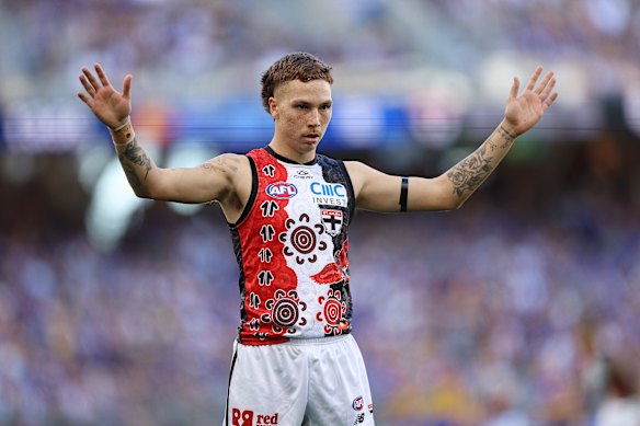St Kilda’s Lance Collard has learned his fate.