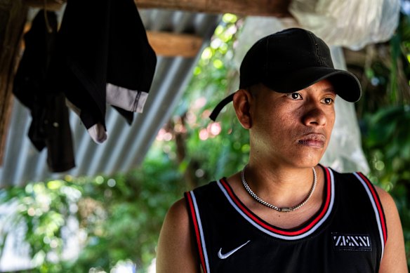 Local farmer Jando Mejia, who contracted malaria. Cases have spiked since the frog die-off.