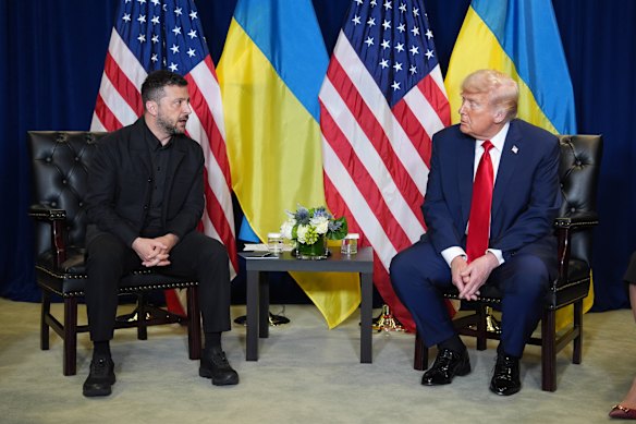 Zelensky and Trump meet on the sidelines of the UN on Tuesday.