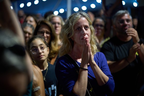 People gathered in Hostages Square in Tel Aviv, Israel, on Thursday to celebrate following the announcement that Israel and Hamas have agreed to the first phase of a plan to pause the fighting.