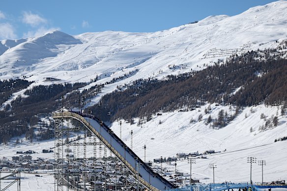 The big air venue for the 2026 Milano Cortina Olympics.