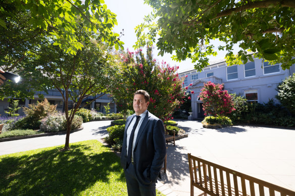 Caulfield Grammar principal Ashleigh Martin on the grounds of the new Shelford campus.