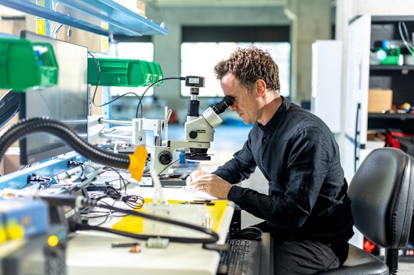 Thomas Oxley of Synchron in Brooklyn, NY. Photo by Adam Glanzman.