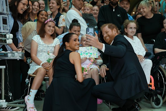 The Duke and Duchess of Sussex at the Royal Children’s Hospital.