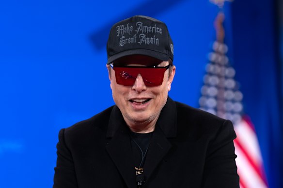 Elon Musk at the Conservative Political Action Conference last week.