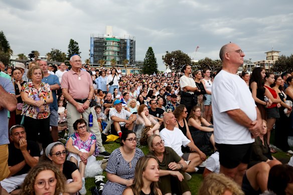 Organisers estimate crowds of 20,000 attended the event to mark the National Day of Reflection for victims and survivors.