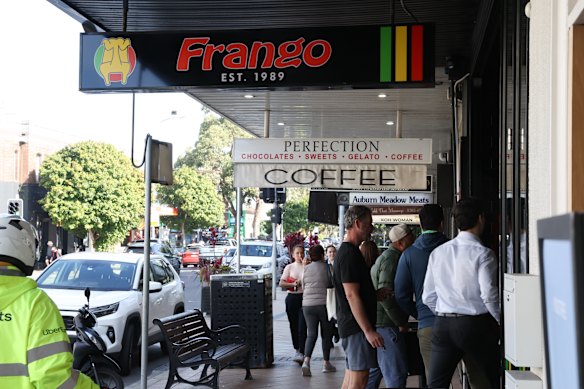 Frango Rose Bay, which opened in late May, had a queue of people outside.