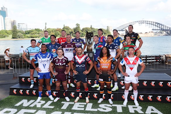 Captains and senior NRL players gathered for the season launch in Sydney on Tuesday.
