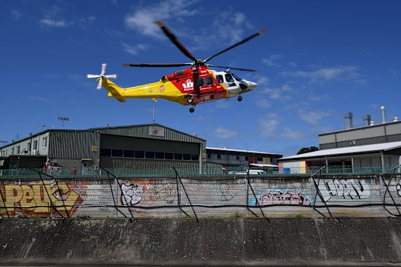 The Westpac Rescue helicopter base in Newcastle.