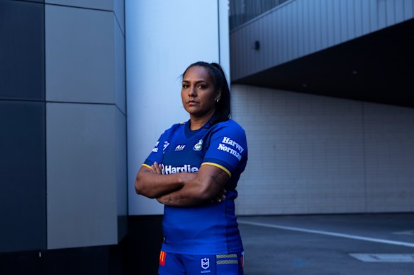 Eels captain Mahalia Murphy earlier in thre week.