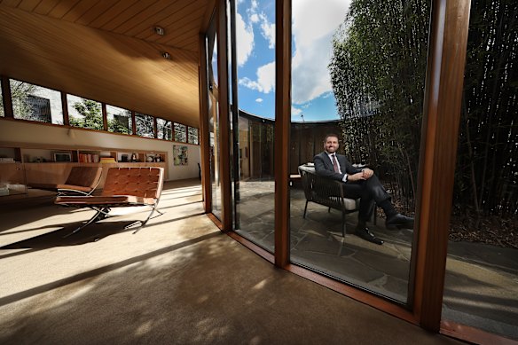 The former house of Sir Roy Grounds, the architect who designed the NGV, was sold by its latest custodian Matthew Danos.