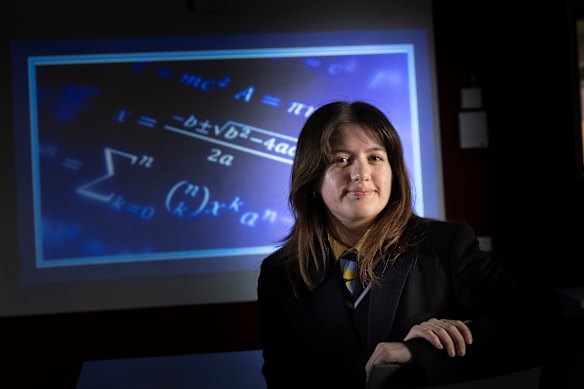 Year 11 VCE general maths student Eva White from Bacchus Marsh Grammar is the school’s top-performing general maths student this year.
