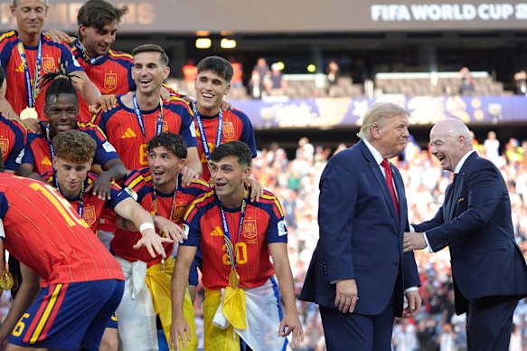 Donald Trump was never far away from the headlines at the World Cup.
