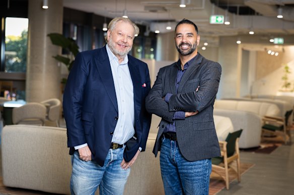 WiseTech founder and executive chairman Richard White and WiseTech chief executive Zubin Appoo.