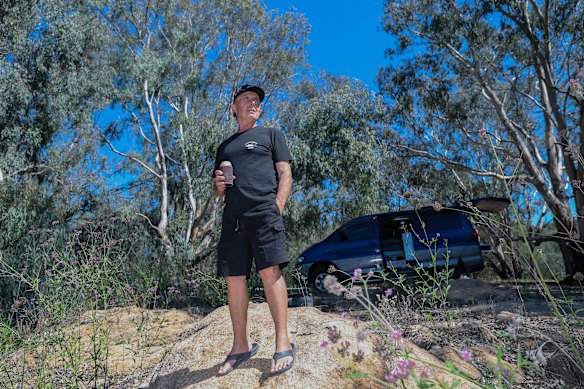 Wayne Blake happened to camp near Dezi Freeman’s hideout days before the fugitive was shot dead.