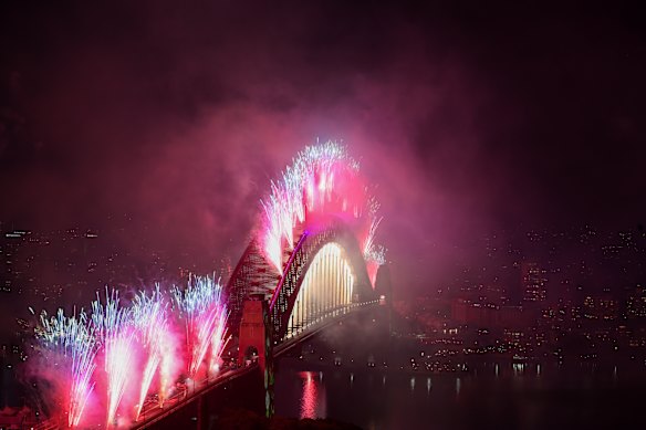 The midnight New Year’s Eve fireworks.
