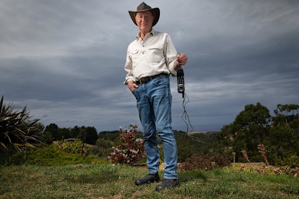 Lindsay Grayson says NBN has decided not to maintain the copper line running to his house just outside Apollo Bay which is his only form of communication.