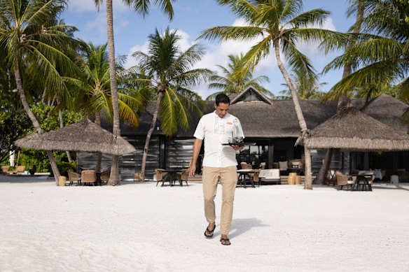 Naladhu’s Living Room is the central restaurant for all-day dining.
