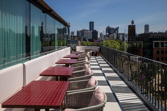 Rooftop of 25hours Hotel The Olympia.