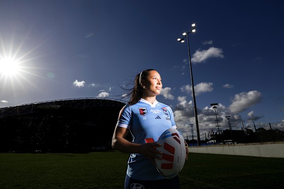 Tiana Penitani Gray will wear the No. 6 jersey for NSW in Origin I on May 1.