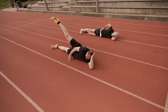 Warming up for the main event.