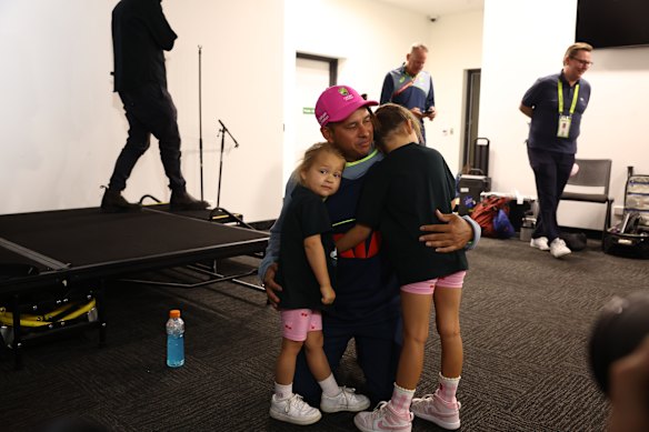 Usman Khawaja during the press conference on January 2.