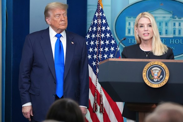 Donald Trump and Attorney General Pam Bondi.