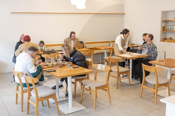Cosy interiors at the Anderson Street cafe, renovated in 2018.
