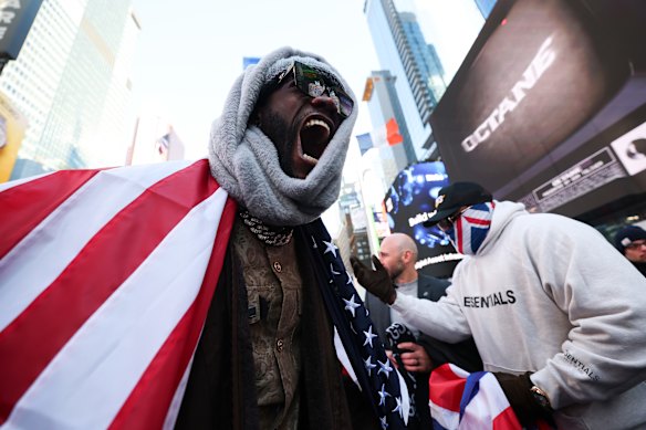 Deontay Wilder poses for a photo prior to his heavyweight matchup against Derek Chisora scheduled in New York City.